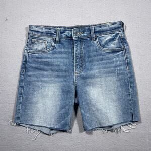 Kut from the Kloth Shorts‎ Womens 0 Blue Denim Cutoff Sophie Bermuda DIstressed